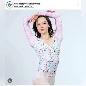 Chameleon Dance Leotard w Removable Sleeves- Ingy’s Summer Vacation Adult Large